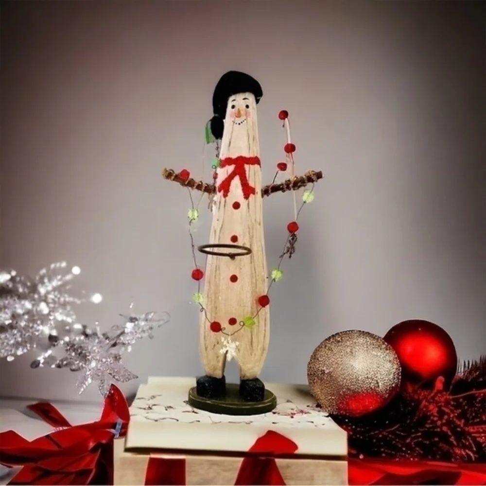 Snowman Candle Holder 16.5